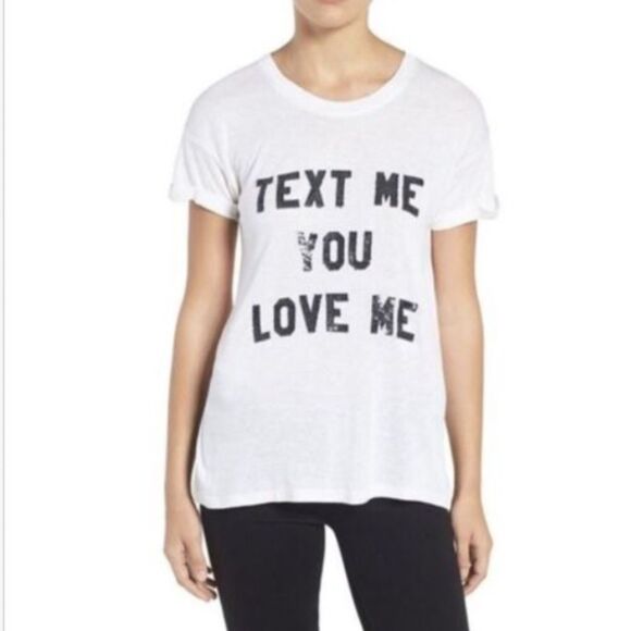 Rebecca Minkoff white Graphic Sequence Tee NWT - Picture 1 of 4